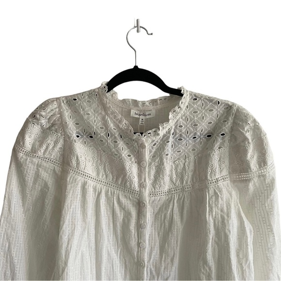 HEARTLOOM Button Front Long Sleeve Blouse
Ivory White Cream M - Picture 2 of 8